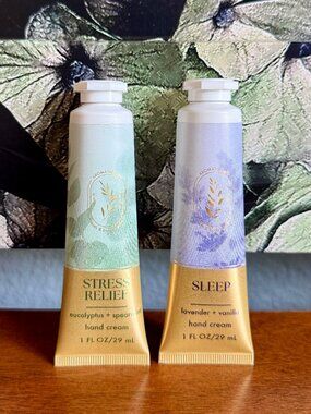 NEW 2-Pc Stress Relief & Sleep Shea Butter Hand Cream Bath & Body Works